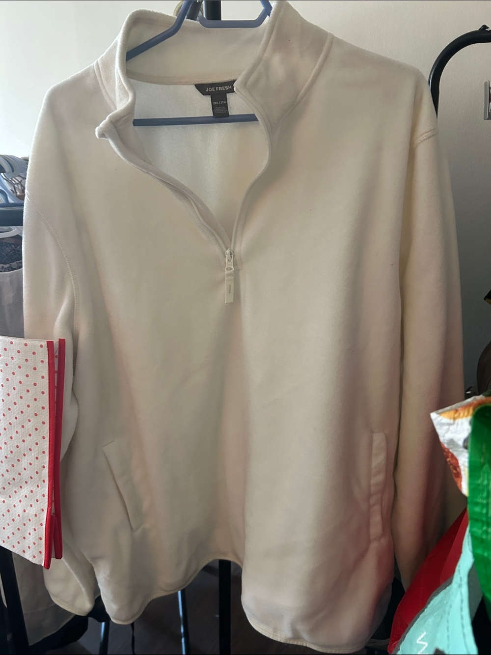 Joe Fresh Cream Half-Zip Turtleneck Pullover